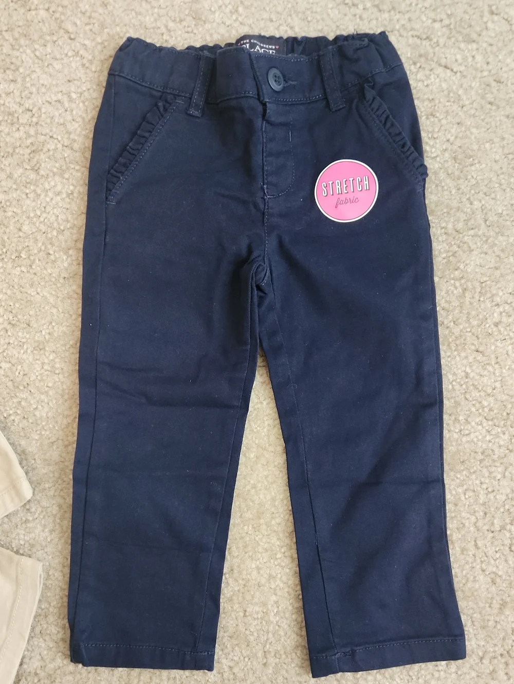The Children's Place Girls' 2T Stretch Chino Pants - Navy and Khaki